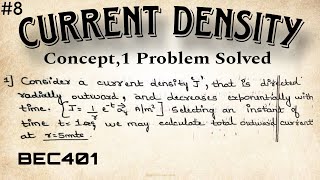 8 Current Density 1 Problem solved Explained Module 2 4th Sem ECE 2022 Scheme VTU BEC401 [upl. by Enilraep239]