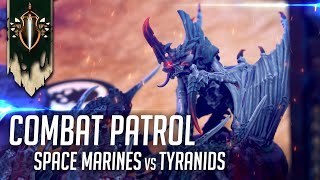 Space Marines vs Tyranids  Combat Patrol  Warhammer 40K Battle Report [upl. by Akcebar600]