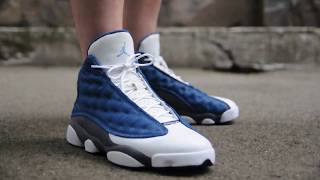 2010 Air Jordan 13 XIII Retro Flint Grey on feet WOMFT [upl. by Otcefrep]