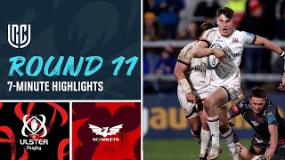 Ulster v Scarlets  Match Highlights  Round 11  United Rugby Championship [upl. by Gawain]