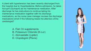 NCLEX Question Ace Inhibitor Discharge Instructions [upl. by Huesman]