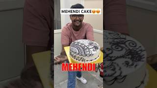 Mehendi Cake 😍 cakevideos cake trufflecake truffle croissant chocolatecake cakedecoration [upl. by Ecinad846]