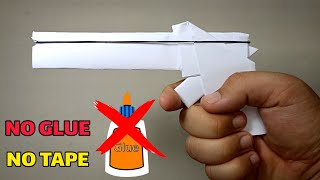 How to Make Paper GUN without Glue and Tape  DIY paper GUN that shoots [upl. by Sessler813]