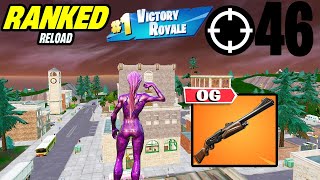 46 Elimination Solo Vs Squads quotRanked RELOADquot Elite Gameplay Wins Fortnite PS4 Controller On PC [upl. by Gigi]