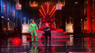 Piff The Magic Dragon Howie Mandels Dangerous Game With Magician Americas Got Talent 2015 [upl. by Oirogerg]