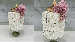 Buttercream textured cake technique  Cake decorating tutorials  Sugarella Sweets [upl. by Olyhs]