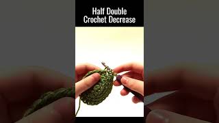 Crochet Basics Half Double Crochet Decrease crochet crochetpatterns amigurumi crochetprojects [upl. by Hsot866]