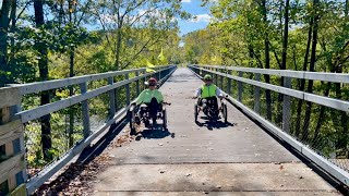 Recumbent Trikes on the Huntington and Broad Top HampBT Rail Trail [upl. by Duma732]