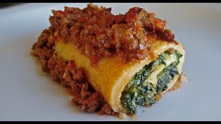 ¡QUIERO COMER  Canelones de acelga y ricota  Con salsa [upl. by Sidney190]