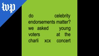 Do celeb endorsements matter We asked at Charli XCX concert [upl. by Kcirdaed]