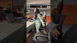 Jabba gaya aapka abba dabba jabba karke 😂 relatable comedy sameekshasud office intern shorts [upl. by Akinej]