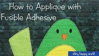 How to Applique with Fusible Adhesive  One Block from Start to Finish [upl. by Onil]