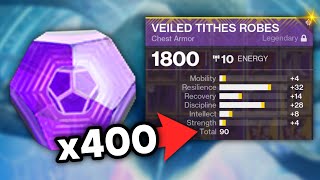 I Focused 400 Engrams for MAX STAT Armor [upl. by Dutchman]