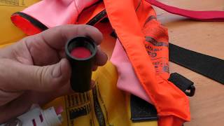 Servicing and rearming an inflatable PFD lifejacket [upl. by Nagah150]