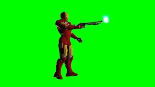 iron man with gun fire  Animation  green screen effect [upl. by Yrehcaz]