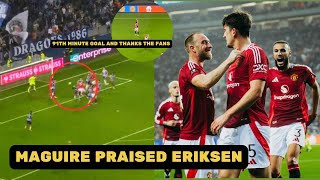 Harry Maguire Scored Last Minute Goal and Thanked Eriksen For The Assist [upl. by Marketa]