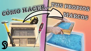 Como hacer MARCOSbastidores para PAPEL RECICLADO  Papel en coma [upl. by Namron]