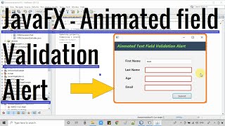 JavaFX Animated field Validation alert  JavaFX Tutorial [upl. by Olette]