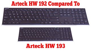 Arteck HW 192 keyboard VS Arteck HW 193 Keyboard [upl. by Anjali]