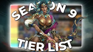 THE ULTIMATE SMITE SEASON 9 TIER LIST ALL GODS RANKED [upl. by Kirima]