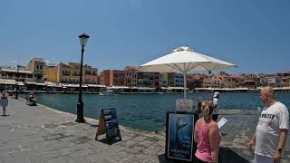 Chania Crete Walking tour of the city 20072024 Kreta Grecja Greece [upl. by Sapers58]