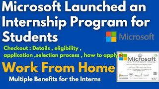 Microsoft Internship 2024  Get Guaranteed 100 Internship in microsoft without any Fees and Exam [upl. by Cod]