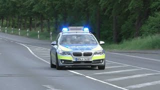 HLF20 FW2 amp FuStKW Autobahnpolizei NRW in Hagen auf Alarmfahrt [upl. by Burman535]