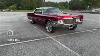 1970 Cadillac DeVille on 24” offset TWW swangas standard poke 👹👹👹 [upl. by Eeclehc]