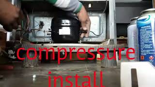 Refrigerator compressor install step to step फ्रिज में कंप्रेसर लगाने का तरीका स्टेप टू स्टेप [upl. by Shalom]