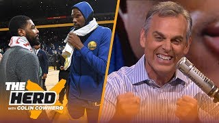 Colin Cowherd talks Kyrie amp Durant to Knicks rumors compares Harden and Westbrook  NBA  THE HERD [upl. by Jessi]