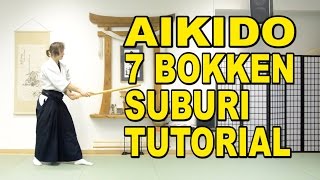 Aikido Weapons InDepth 7 Bokken Suburi Tutorial [upl. by Hamlin]