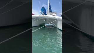 Manta 46 Catamaran For Sale By Owner quotSV Ruatahiquot  At Anchor [upl. by Trefor897]