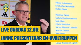 Live Janne Andersson presenterar EMkvaltruppen [upl. by Peterus]