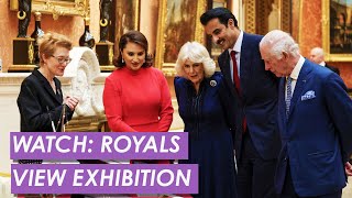 WATCH The Emir of Qatar Views Royal Collection in Buckingham Palace [upl. by Charleen]