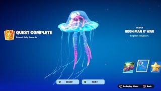 FORTNITE METALLICA RISES LOADING SCREENAND NEON MAN O WAR GLIDER UNLOCKED [upl. by Eillak]