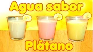 CÓMO HACER AGUA DE PLÁTANO  BANANA  Mirem Itziar ❤ [upl. by Arracahs693]