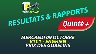 🎯 Résultats et rapports Quinté du Mercredi 09 Octobre 2024 à Enghien R1C1 [upl. by Jessie]