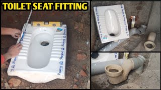 Indian toilet seat fitting  toilet seat installation [upl. by Nasas]