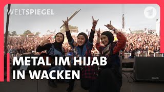 Indonesische Frauenband begeistert Wacken mit krassem HeavyMetal  Weltspiegel Reportage [upl. by Katzen]