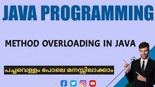 Method Overloading in JavaJava ProgrammingMalayalam Tutorial [upl. by Enirod25]