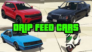 GTA 5  Bottom Dollar Bounties DLC  ALL Drip Feed Cars Prices amp Real Life Counterparts [upl. by Akimrej]