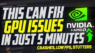 🔧 Have a GPU issue This could fix it in 5 minutes Low FPS Black screens Stutters [upl. by Anahcra269]