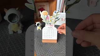 In the new year I prepared this floral desk calendar for myself One flower per month forms a pot [upl. by Alamac349]