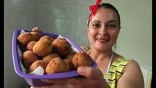 BOLINHO DE BATATA RECHEADO SIMPLES E FÁCIL [upl. by Bayless]