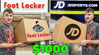 I Gave Foot Locker amp JD Sports 1000 To Make A Mystery Box BATTLE [upl. by Alemac]