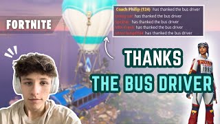 How to thanks the bus driver in Fortnite [upl. by Hymie348]