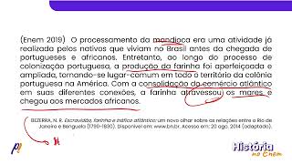 ENEM 2019  BRASIL COLÔNIA  O processamento da mandioca era uma atividade já realizada [upl. by Karon]