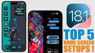 iOS 181  TOP 5 Home Screen Setups HOW TO Make Them [upl. by Weingartner]