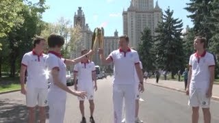 Universiade Torch Relay arrives in capital of Russia  27th Summer Universiade 2013  Kazan [upl. by Htevi]