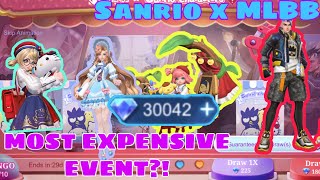 SPENDING 30K DIAMONDS ON SANRIO x MLBB EVENT Do I get them all [upl. by Kendre]